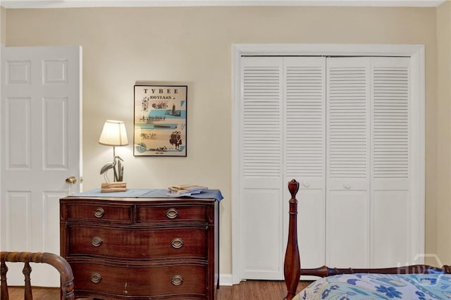119 Catalina Dr, Tybee Island, GA 31328 - bedroom with a closet and wood finished floors