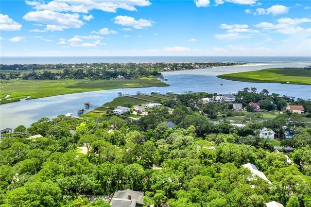 119 Catalina Dr, Tybee Island, GA 31328 - bird's eye view of a large body of water and a golf club