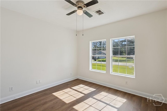 25 SE Cutters Gap, Ludowici, GA 31316 - empty room with wood finished floors and ceiling fan