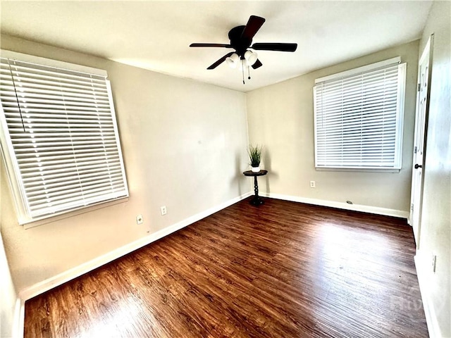 2210 Mosley St, Savannah, GA 31404 - spare room with wood finished floors and ceiling fan