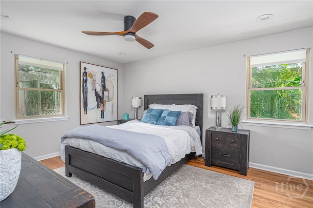 397 Hunt Dr, Savannah, GA 31406 - bedroom with wood finished floors and a ceiling fan