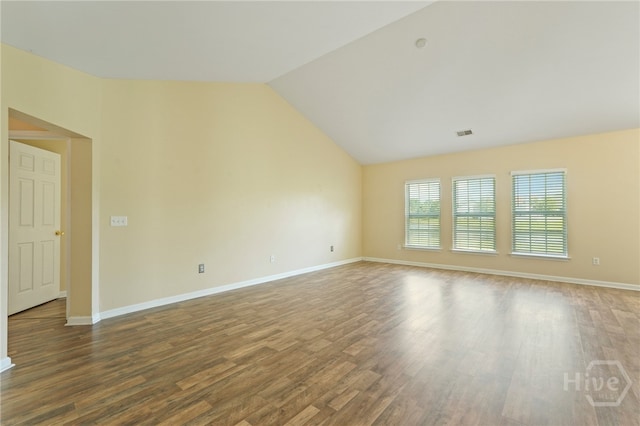 31 Cottingham Way, Pooler, GA 31322 - unfurnished living room featuring wood finished floors and lofted ceiling