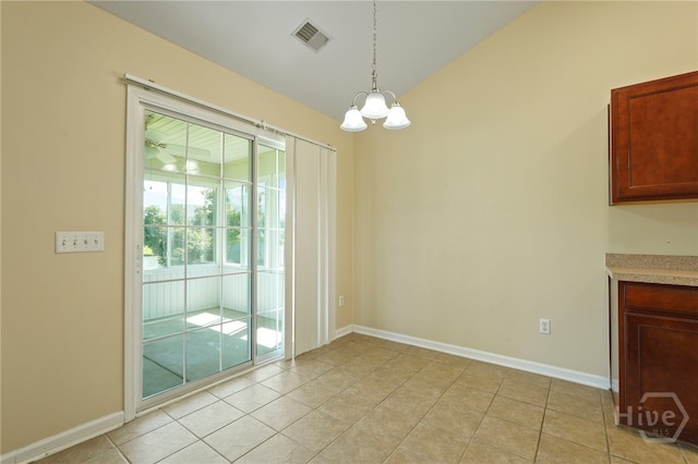 31 Cottingham Way, Pooler, GA 31322 - unfurnished dining area featuring a chandelier and light tile patterned floors
