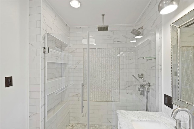 209 E 66th St, Savannah, GA 31405 - full bathroom featuring a stall shower and vanity