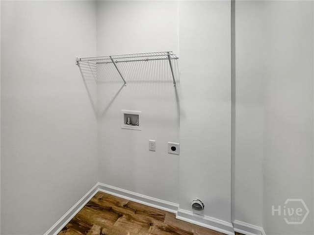 1031 Milton St, Savannah, GA 31405 - laundry room with hookup for an electric dryer, washer hookup, and dark wood-style floors