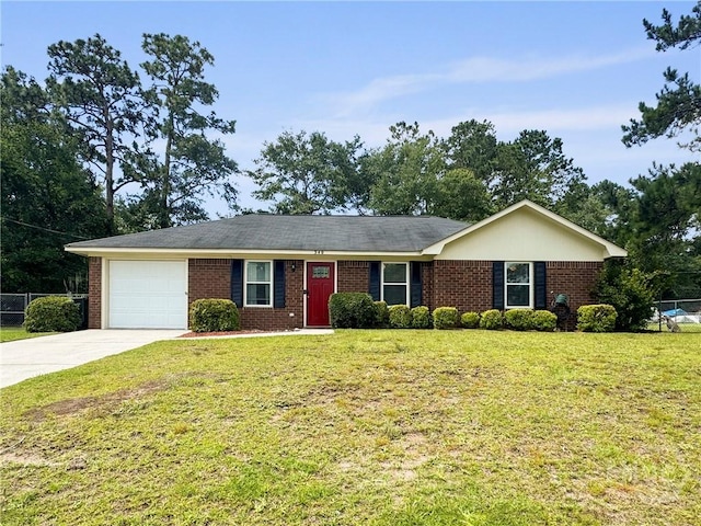 340 Hunters Branch Dr, Allenhurst, GA 31301 - ranch-style house with an attached garage, driveway, and brick siding