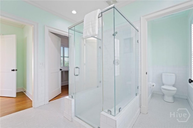 3 Palmwood Ct, Tybee Island, GA 31328 - full bath with a shower stall, tile patterned floors, and recessed lighting