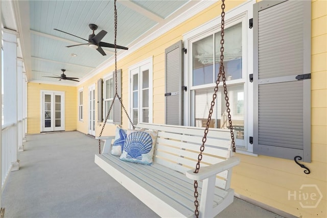 3 Palmwood Ct, Tybee Island, GA 31328 - porch with a ceiling fan
