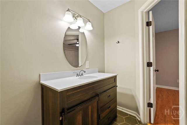 7305 Leghorn St, Savannah, GA 31406 - bathroom featuring vanity and baseboards
