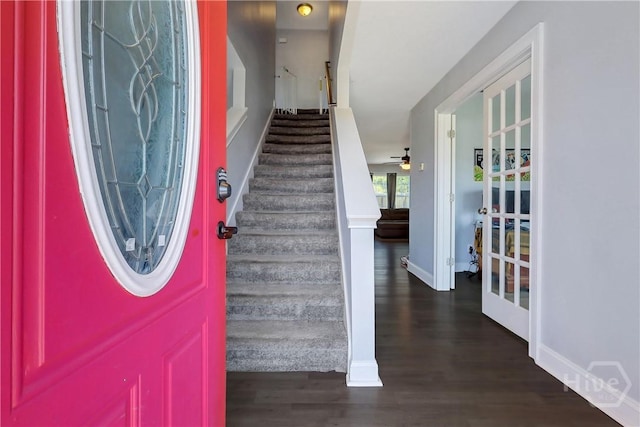 243 Forest St NE, Ludowici, GA 31316 - entryway with wood finished floors and stairway