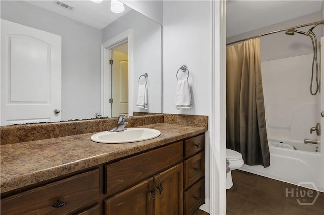 243 Forest St NE, Ludowici, GA 31316 - bathroom featuring vanity, tile patterned flooring, and shower / tub combo with curtain