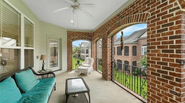 903 River Oaks Dr Unit 903, Richmond Hill, GA 31324 - sunroom / solarium with ceiling fan