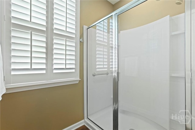 7 Saddle St N, Savannah, GA 31407 - bathroom featuring a shower stall and plenty of natural light