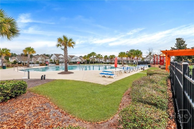 7 Saddle St N, Savannah, GA 31407 - community pool featuring a patio