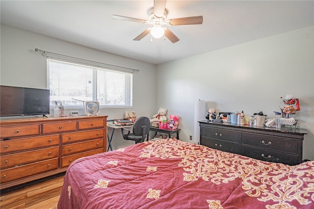 124 Drennon Dr, Jesup, GA 31545 - bedroom featuring wood finished floors and ceiling fan