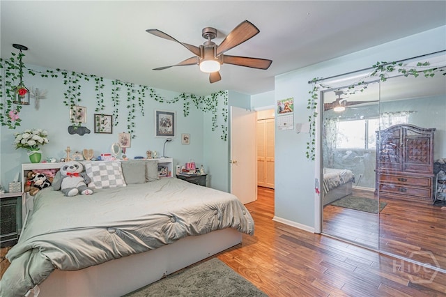 124 Drennon Dr, Jesup, GA 31545 - bedroom featuring wood finished floors and a ceiling fan