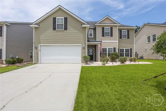 120 Waverly Way, Savannah, GA 31407 - view of front of home featuring driveway, a garage, a front lawn, and board and batten siding