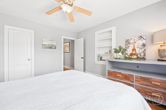 308 E 55th St, Savannah, GA 31405 - bedroom featuring ceiling fan and wood finished floors