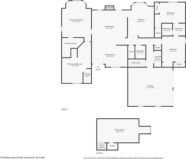 17 Hickory Grove Pt, Savannah, GA 31405 - view of property floor plan