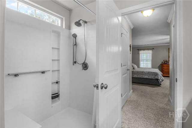 161 Laurel Ln, Guyton, GA 31312 - ensuite bathroom with a shower and ornamental molding