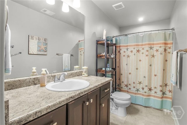 161 Laurel Ln, Guyton, GA 31312 - bathroom with tile patterned flooring, vanity, and curtained shower