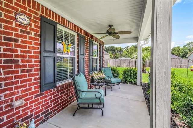 161 Laurel Ln, Guyton, GA 31312 - porch with ceiling fan
