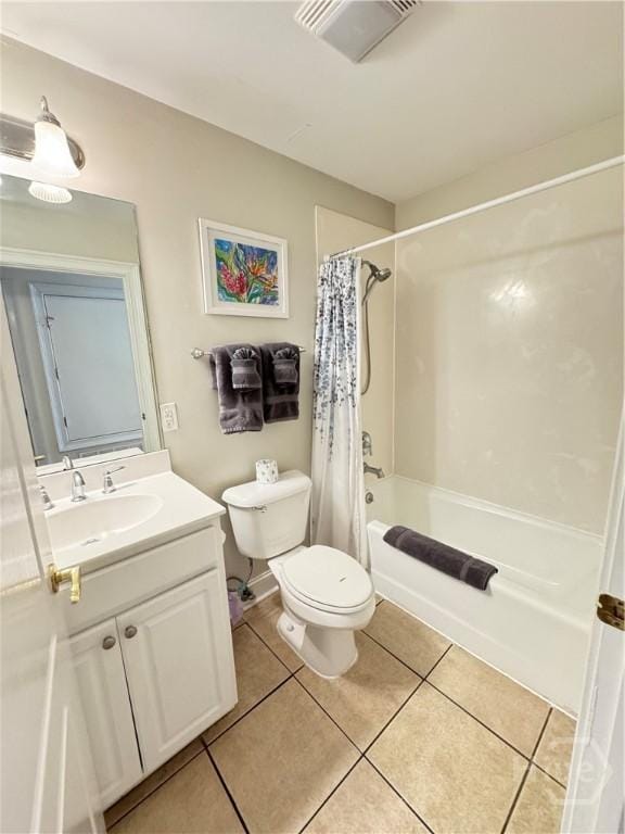 404 Butler Ave Unit 612, Tybee Island, GA 31328 - full bath featuring shower / tub combo with curtain, vanity, and tile patterned floors