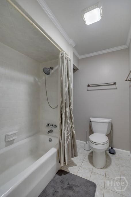 611 Benton Dr, Pooler, GA 31322 - bathroom featuring ornamental molding and shower / bath combo with shower curtain
