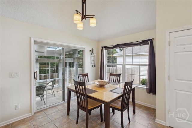 226 Silver Brook Cir, Pooler, GA 31322 - dining space with a chandelier and light tile patterned flooring