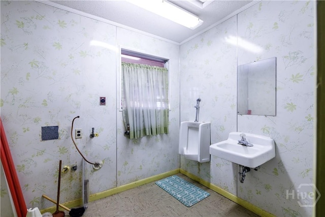 401 E Smith St, Claxton, GA 30417 - bathroom with crown molding and a sink