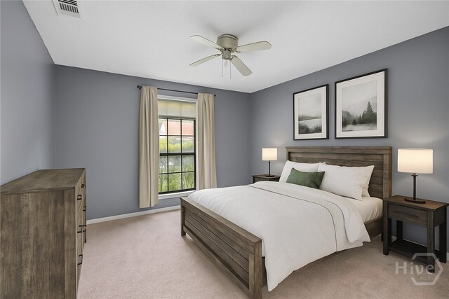 2 Brandle Cv, Savannah, GA 31405 - bedroom featuring light colored carpet and a ceiling fan
