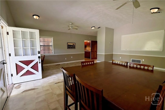 111 Oaklawn Dr, Rincon, GA 31326 - dining area featuring ceiling fan and tile patterned floors