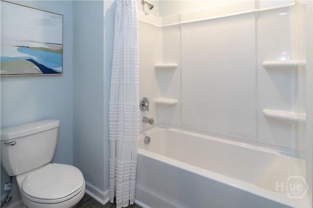 143 Crimson Ln, Savannah, GA 31302 - bathroom with shower / bath combo with shower curtain and toilet