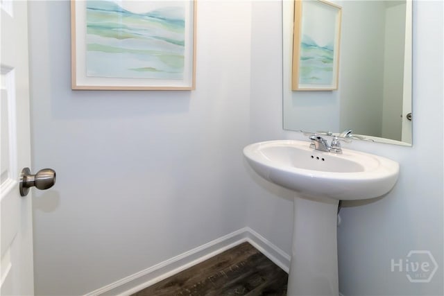 143 Crimson Ln, Savannah, GA 31302 - bathroom featuring wood finished floors and a sink