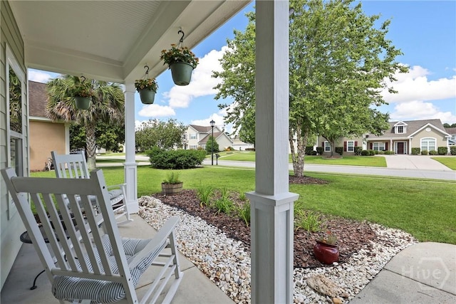 28 Cross Gate Ct, Pooler, GA 31322 - covered porch with a lawn and a residential view