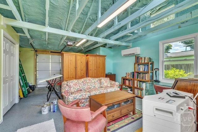 217 E 54th St, Savannah, GA 31405 - sitting room featuring an AC wall unit and a garage