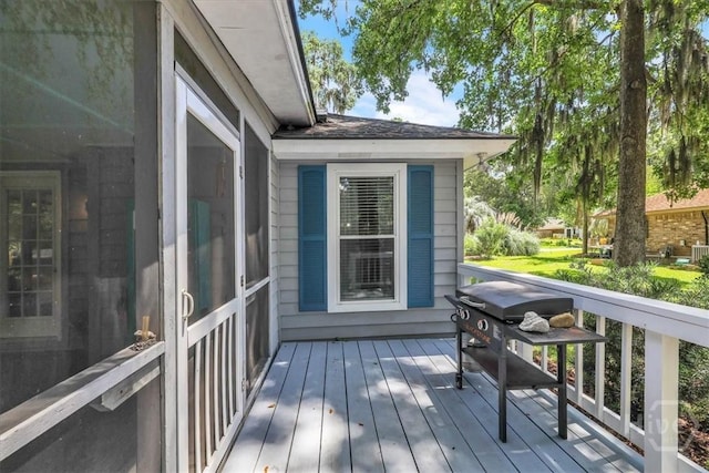 13 Bryan Wood Cir, Savannah, GA 31410 - wooden terrace with a grill