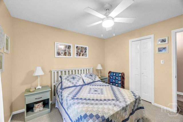 13 Bryan Wood Cir, Savannah, GA 31410 - carpeted bedroom featuring a closet and ceiling fan