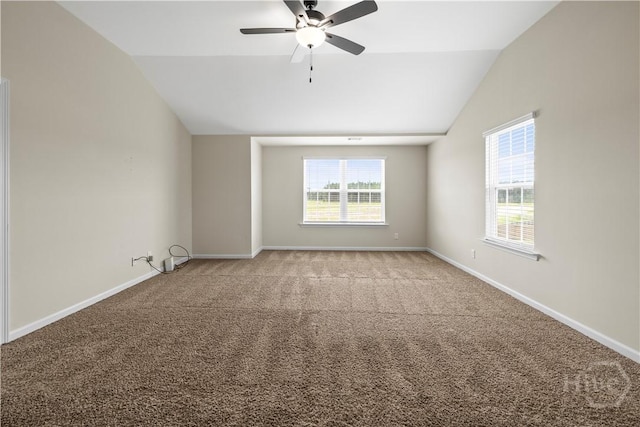 1161 Turpentine Trl, Hinesville, GA 31313 - carpeted spare room with lofted ceiling and a ceiling fan