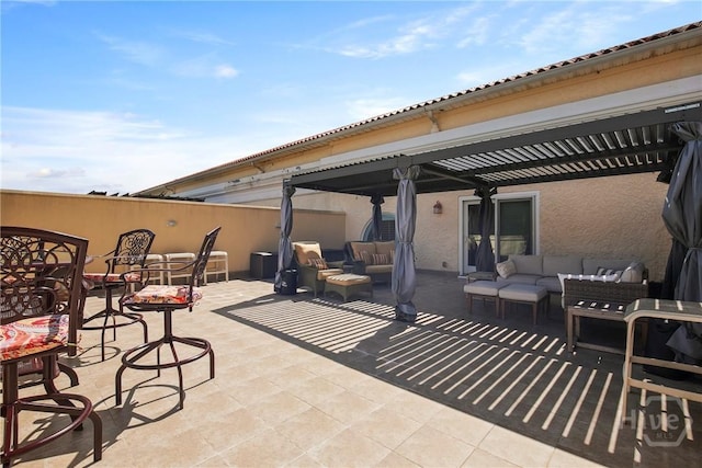 700 Wilmington Island Rd Unit T3, Savannah, GA 31410 - view of patio with an outdoor hangout area, a pergola, and outdoor dining space