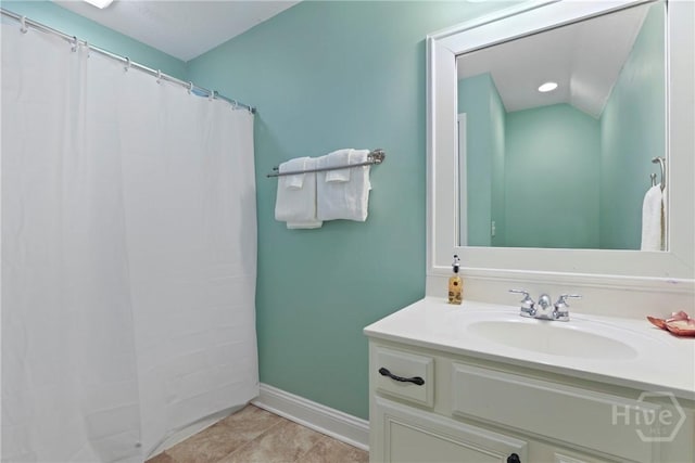 72 Roswell Trl, Richmond Hill, GA 31324 - full bathroom with vanity and a shower with shower curtain