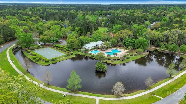 72 Roswell Trl, Richmond Hill, GA 31324 - aerial view of property and surrounding area with a heavily wooded area and a nearby body of water