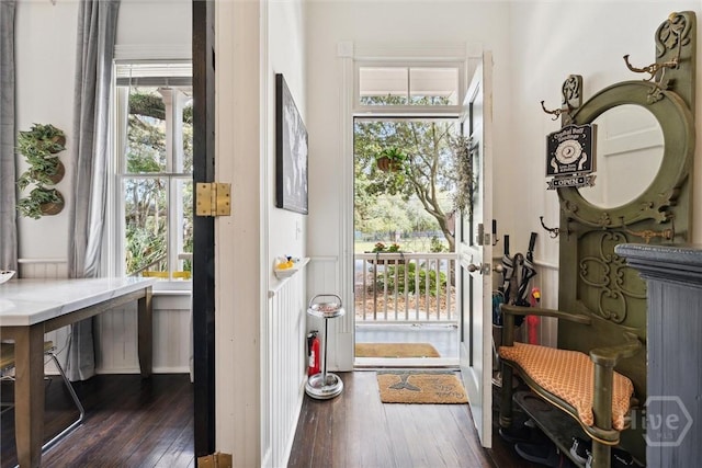 529 E Broad St, Savannah, GA 31401 - doorway to outside with dark wood-type flooring