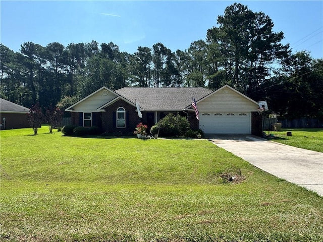 200 Pine View Dr, Bloomingdale, GA 31302 - single story home with an attached garage, concrete driveway, and brick siding