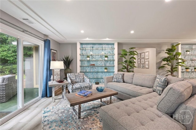 7619 Lynes Ct, Savannah, GA 31406 - living area with wood finished floors and recessed lighting