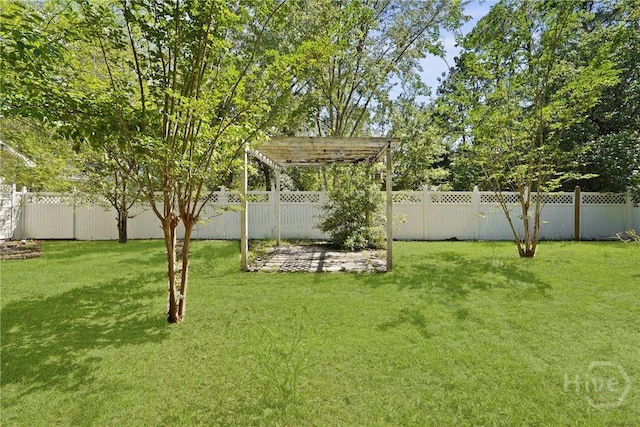 265 Mahan St, Jesup, GA 31545 - fenced backyard with a pergola