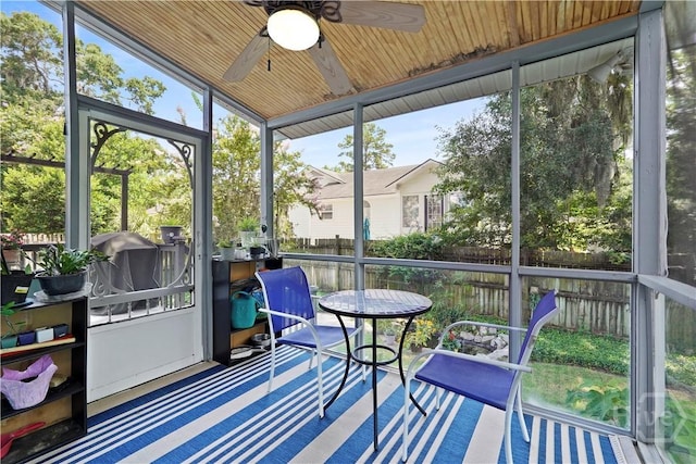 505 Pointe N Dr, Savannah, GA 31410 - sunroom / solarium with ceiling fan