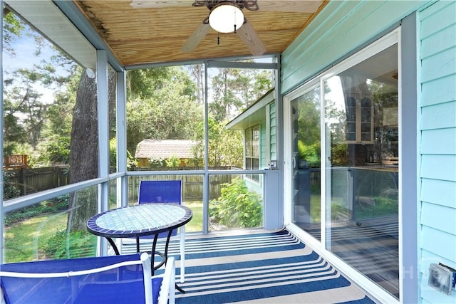 505 Pointe N Dr, Savannah, GA 31410 - sunroom featuring ceiling fan and healthy amount of natural light