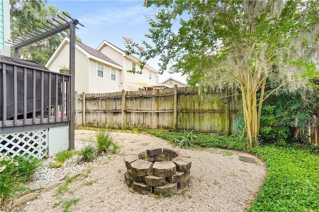 505 Pointe N Dr, Savannah, GA 31410 - view of yard with a fire pit