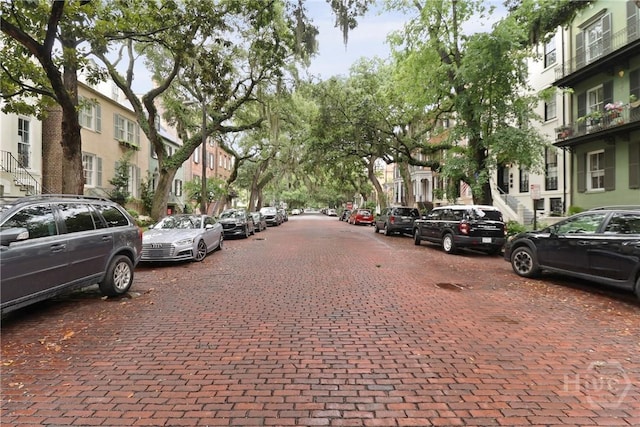 24 E Jones St, Savannah, GA 31401 - view of decorative road with a residential view